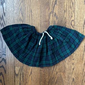 Plaid Kids Skirt with pocket in Green and Navy